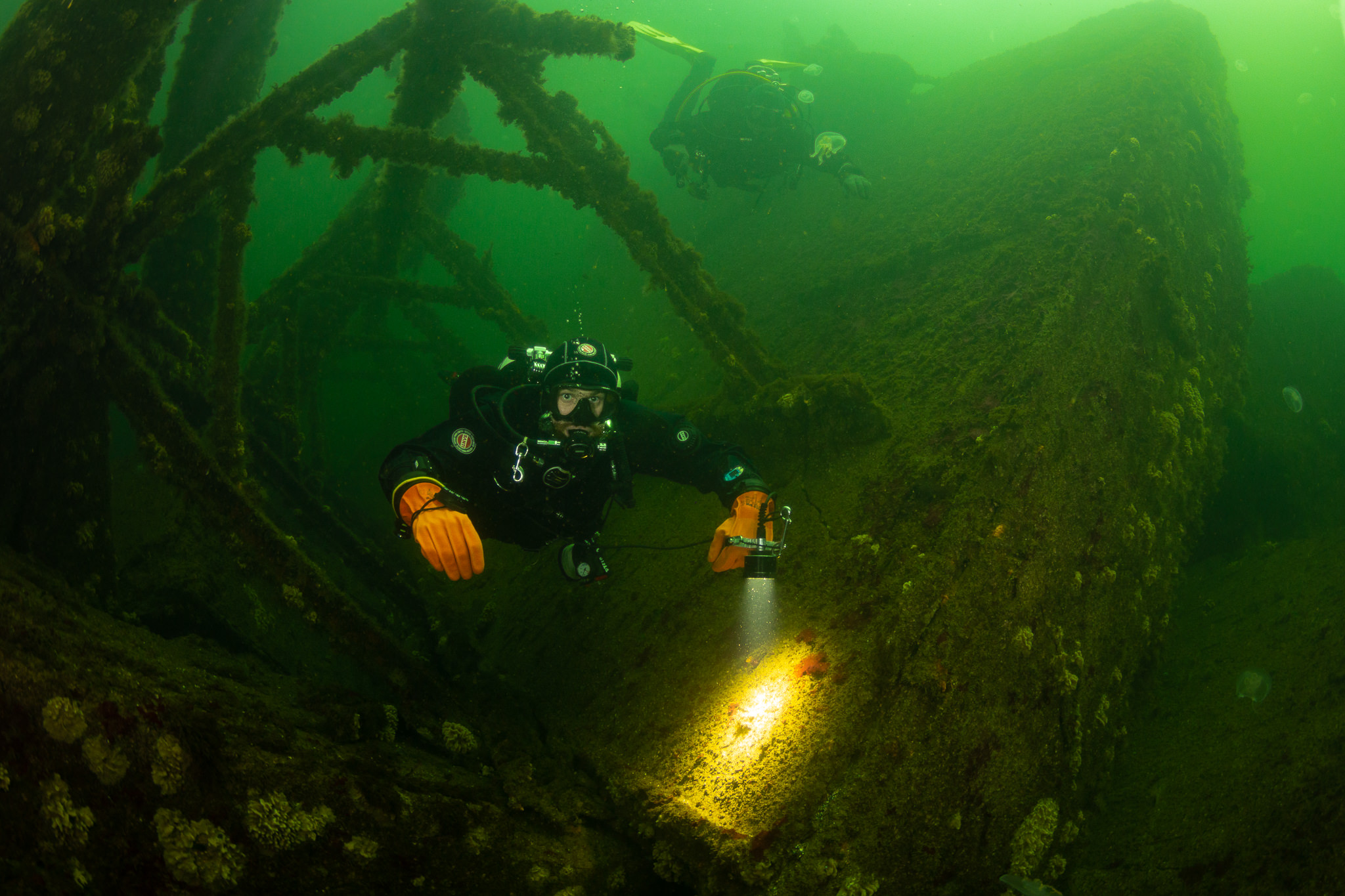 Torpedownia Hexengrund, fragmenty zawalonej konstrukcji